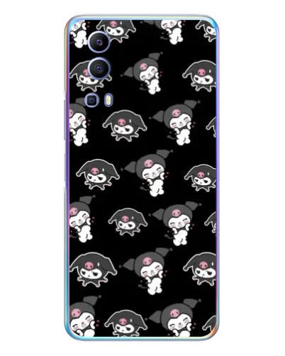 Чехол для Vivo Y72 с картинкой «Черный паттерн Kuromi» Чехол для Vivo Y72 с картинкой «Черный паттерн Kuromi»