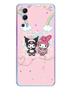 Чехол для Vivo Y72 с картинкой «My Melody и Kuromi» Чехол для Vivo Y72 с картинкой «My Melody и Kuromi»