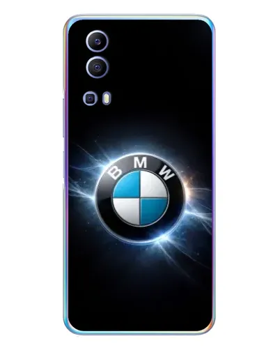Чехол для Vivo Y72 с картинкой «BMW — неоновое сияние»