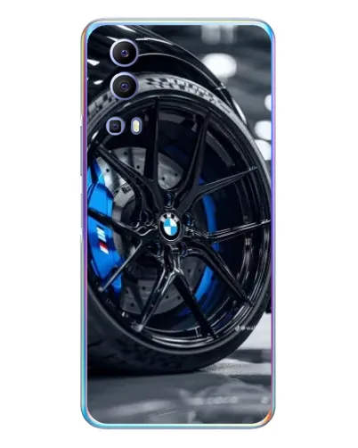 Чехол для Vivo Y72 с картинкой «Колесо BMW вблизи»