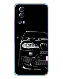 Чехол для Vivo Y72 с картинкой «Темный силуэт BMW»
