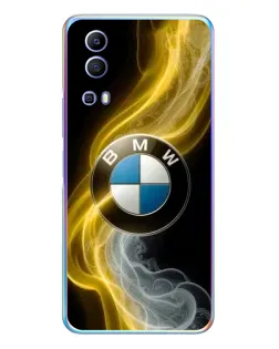 Чехол для Vivo Y72 с картинкой «Золотистый дым BMW»