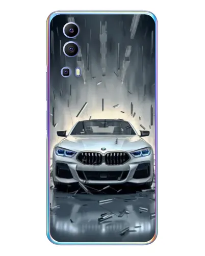 Чехол для Vivo Y72 с картинкой «BMW в свете фар»