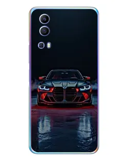 Чехол для Vivo Y72 с картинкой «BMW на мокрой дороге»