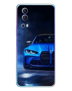 Чехол для Vivo Y72 с картинкой «Голубая BMW M4»