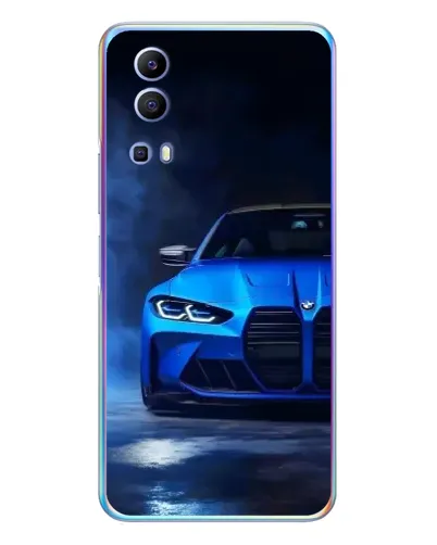 Чехол для Vivo Y72 с картинкой «Голубая BMW M4»