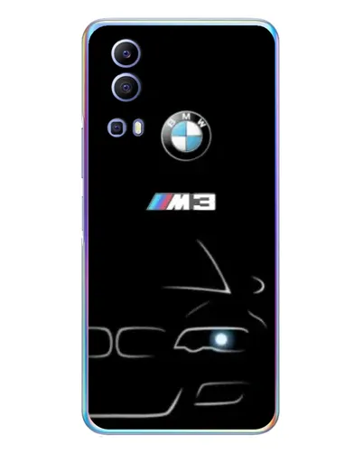 Чехол для Vivo Y72 с картинкой «Минималистичный принт BMW M3»