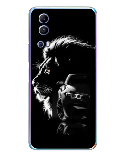 Чехол для Vivo Y72 с картинкой «BMW и лев»