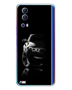 Чехол для Vivo Y72 с картинкой «Силуэт BMW в темноте»