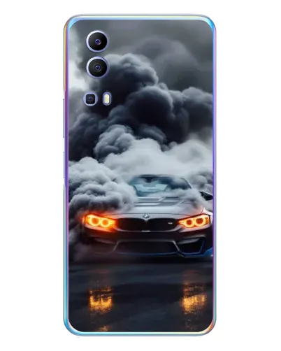 Чехол для Vivo Y72 с картинкой «BMW в дыму»