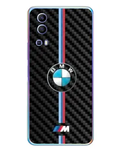 Чехол для Vivo Y72 с картинкой «Эмблема BMW и карбон»