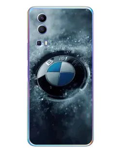 Чехол для Vivo Y72 с картинкой «Логотип BMW — лед»
