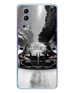 Чехол для Vivo Y72 с картинкой «BMW — акварельный дрифт»
