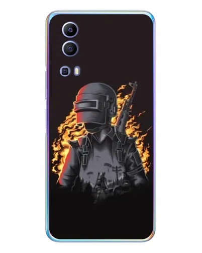 Чехол для Vivo Y72 с картинкой «PUBG — огненный силуэт» Чехол для Vivo Y72 с картинкой «PUBG — огненный силуэт»