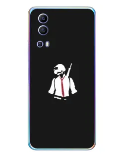 Чехол для Vivo Y72 с картинкой «PUBG — силуэт воина»
