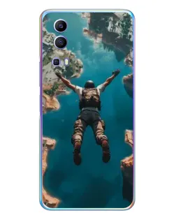 Чехол для Vivo Y72 с картинкой «PUBG — свободное падение»