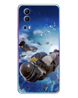 Чехол для Vivo Y72 с картинкой «Десант PUBG — прыжок»