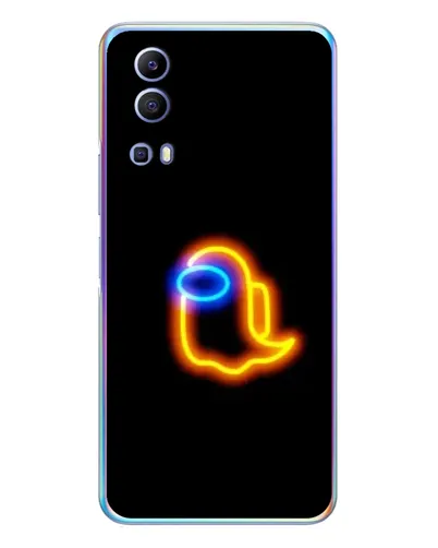 Чехол для Vivo Y72 с картинкой «Among Us неоновое сияние»