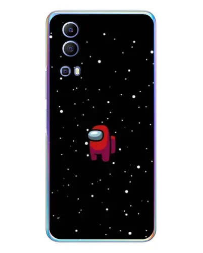 Чехол для Vivo Y72 с картинкой «Красный Among Us»