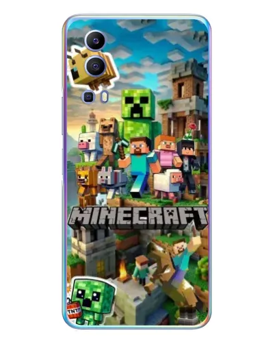 Чехол для Vivo Y72 с картинкой «Замок Minecraft»