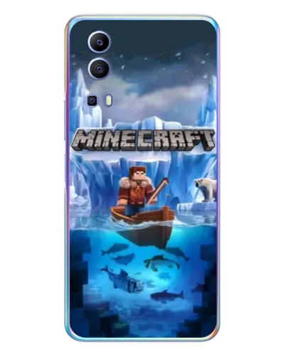 Чехол для Vivo Y72 с картинкой «Minecraft ледяной мир»