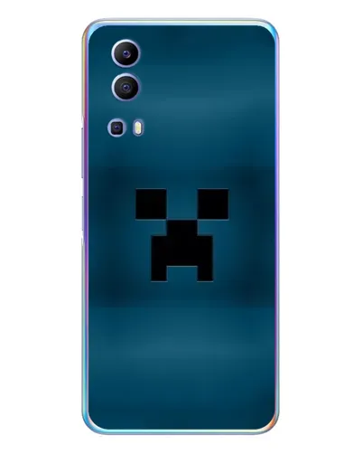 Чехол для Vivo Y72 с картинкой «Крипер текстура»