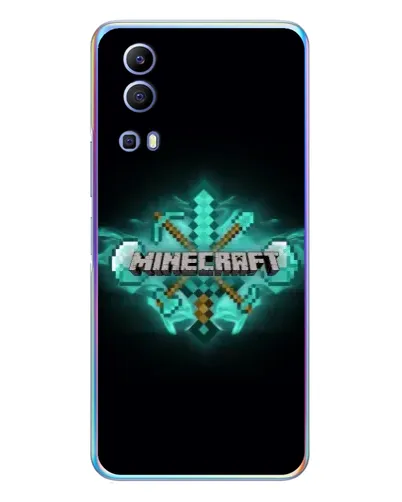 Чехол для Vivo Y72 с картинкой «Minecraft Diamond лого»