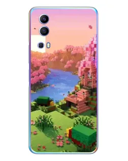 Чехол для Vivo Y72 с картинкой «Розовое дерево Minecraft» Чехол для Vivo Y72 с картинкой «Розовое дерево Minecraft»