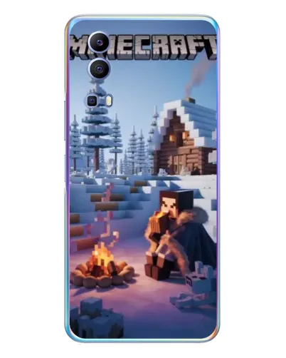 Чехол для Vivo Y72 с картинкой «Зимний Minecraft»