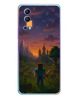 Чехол для Vivo Y72 с картинкой «Стив у башни» Чехол для Vivo Y72 с картинкой «Стив у башни»