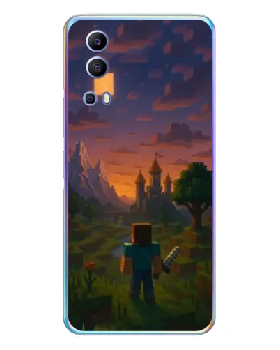 Чехол для Vivo Y72 с картинкой «Стив у башни»