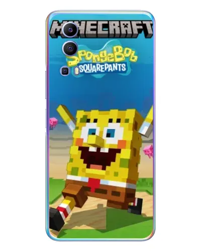 Чехол для Vivo Y72 с картинкой «Губка Боб Minecraft» Чехол для Vivo Y72 с картинкой «Губка Боб Minecraft»