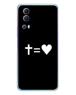 Чохол для Vivo Y72 з картинкою «Хрест та Серце»