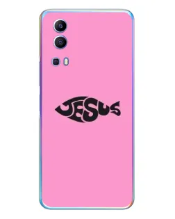 Чохол для Vivo Y72 з картинкою «Рожевий символ Jesus»