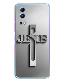 Чохол для Vivo Y72 з картинкою «Металевий хрест Jesus»