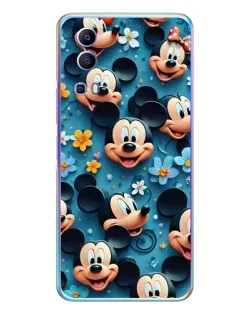 Чехол для Vivo Y72 с картинкой «Паттерн Микки и Минни»