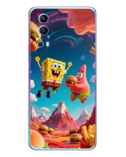 Чехол для Vivo Y72 с картинкой «Космический фастфуд»