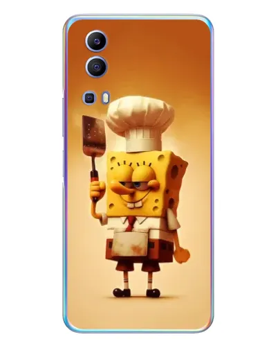 Чехол для Vivo Y72 с картинкой «Губка Боб повар»