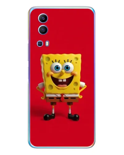 Чехол для Vivo Y72 с картинкой «Спанч Боб на красном»