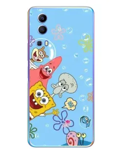 Чехол для Vivo Y72 с картинкой «Веселые пузырьки»