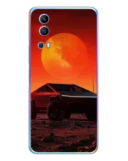 Чехол для Vivo Y72 с картинкой «Cybertruck на Марсе»