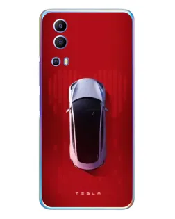 Чехол для Vivo Y72 с картинкой «Tesla Top View»