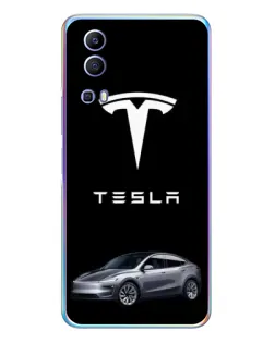 Чехол для Vivo Y72 с картинкой «Tesla Model Y»