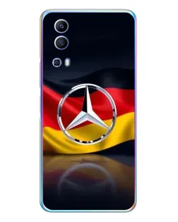 Чехол для Vivo Y72 с картинкой «Mercedes — флаг Германии»