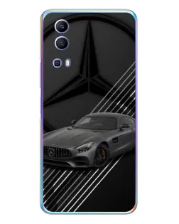 Чехол для Vivo Y72 с картинкой «Mercedes AMG — графика»