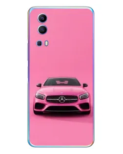 Чехол для Vivo Y72 с картинкой «Розовый Mercedes AMG»