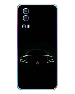 Чехол для Vivo Y72 с картинкой «Mercedes — силуэт авто»