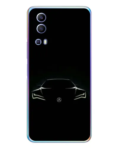 Чехол для Vivo Y72 с картинкой «Mercedes — силуэт авто» Чехол для Vivo Y72 с картинкой «Mercedes — силуэт авто»