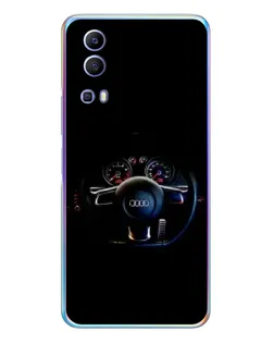 Чехол для Vivo Y72 с картинкой «Салон Audi — руль»