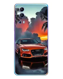 Чехол для Vivo Y72 с картинкой «Audi — закат»